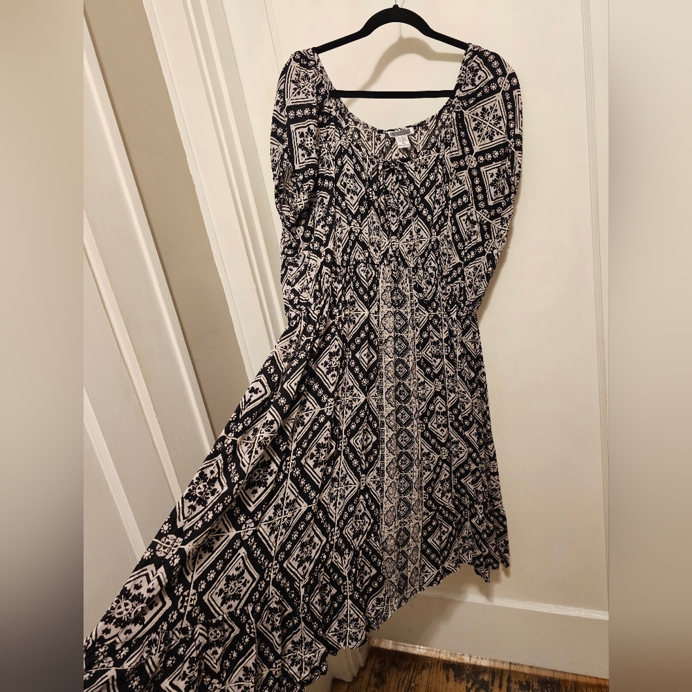 Black and Cream tribal design dress